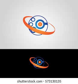 Geometric circle with dynamic ellipse lines