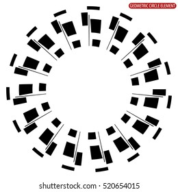Geometric circle element. Abstract circle shape.