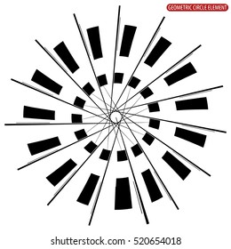 Geometric circle element. Abstract circle shape.