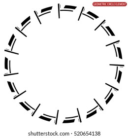 Geometric circle element. Abstract circle shape.