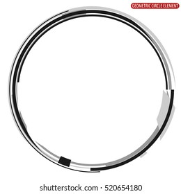 Geometric circle element. Abstract circle shape.