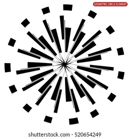 Geometric circle element. Abstract circle shape.