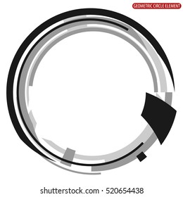 Geometric circle element. Abstract circle shape.