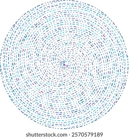 Geometric circle element. Circular, concentric and radial element