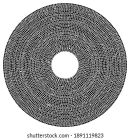 Geometric circle element. Circular stonework, masonry stone circles