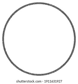Geometric circle element. Circular stonework, masonry stone circles