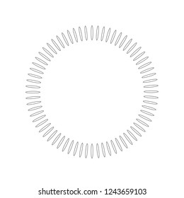 Geometric circle element made of radiating shapes. Abstract circle shape. vector illustration isolated on white background.