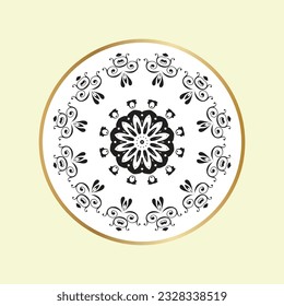 Geometric circle element made in vector. Perfect set for any other kind of design, birthday and other holiday, Islamic india and arabic designs.