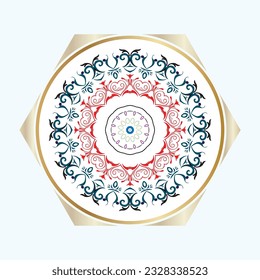 Geometric circle element made in vector. Perfect set for any other kind of design, birthday and other holiday, Islamic india and arabic designs.
