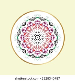 Geometric circle element made in vector. Perfect set for any other kind of design, birthday and other holiday, Islamic india and arabic designs.