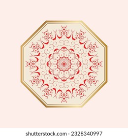 Geometric circle element made in vector. Perfect set for any other kind of design, birthday and other holiday, Islamic india and arabic designs.