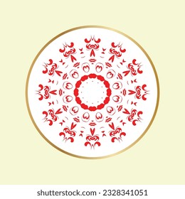 Geometric circle element made in vector. Perfect set for any other kind of design, birthday and other holiday, Islamic india and arabic designs.