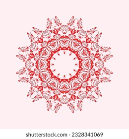 Geometric circle element made in vector. Perfect set for any other kind of design, birthday and other holiday, Islamic india and arabic designs.