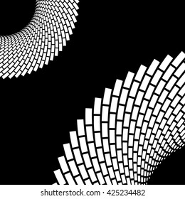 Geometric circle element with radial rectangle shapes