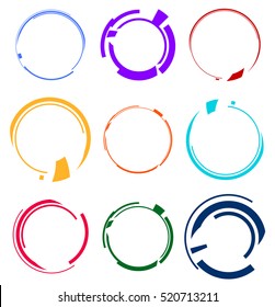 Geometric circle element(s), abstract random circle shape(s). Vector