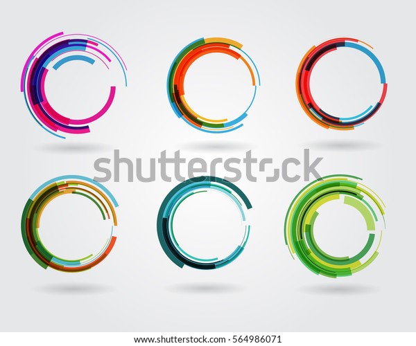 Geometric Circle Entwined Wheels Business Abstract Stock Vector ...