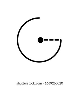 Círculo geométrico Letra G con elemento de plantilla de diseño de logotipo cuadrado. Ilustración vectorial de material aislada en fondo blanco.