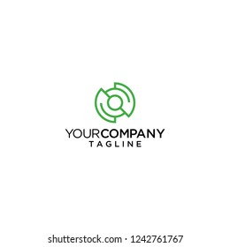geometric circle line logo 