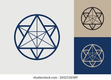 Ícone do logotipo do círculo geométrico. Design vetorial de conceito de círculo com estilo linear minimalista