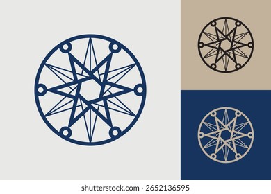 Icono geométrico del logotipo del círculo. Diseño de Vector de concepto de círculo con estilo lineal minimalista