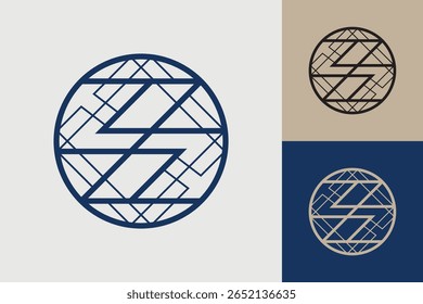 Icono geométrico del logotipo del círculo. Diseño de Vector de concepto de círculo con estilo lineal minimalista