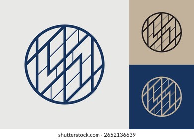 Geometric circle logo icon. Circle concept vector design with minimalistic linear style