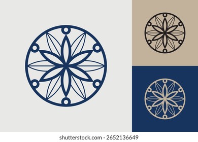 Symbol für geometrisches Kreis-Logo. Kreiskonzept Vektordesign mit minimalistischem Linearstil