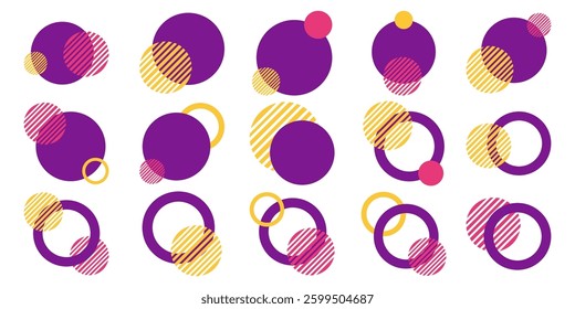 Geometric Circle Memphis Shape Collection