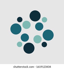 geometric circle modern logo design. logo template for company and business