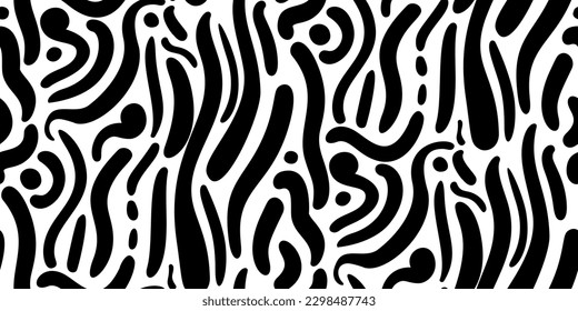 Patrón uniforme abstracto de círculo geométrico ovalado con ovalado de color negro. Patrón de moda, papel pintado, papel. Ilustración del vector