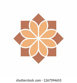 Geometric Circle Pattern Flowers Business Company Vector Logo Design