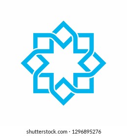 Geometric Circle Pattern Flowers Business Company Vector Logo Design