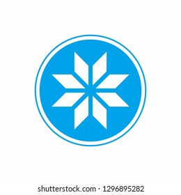 Geometric Circle Pattern Flowers Business Company Vector Logo Design