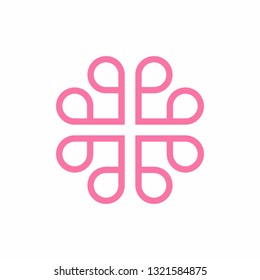Geometric Circle Pattern Flowers Business Company Vector Logo Design
