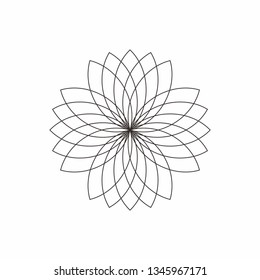 Geometric Circle Pattern Flowers Business Company Vector Logo Design