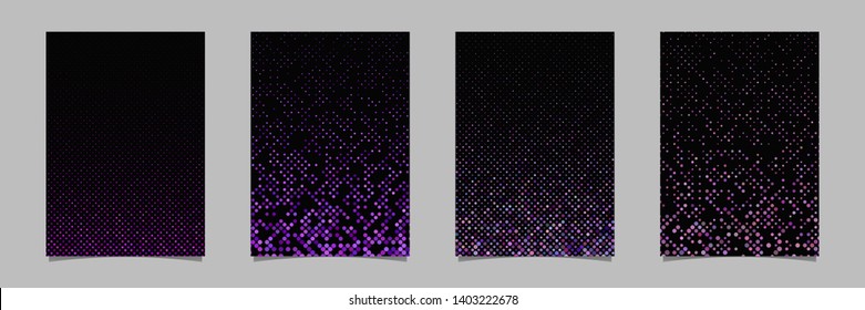 Geometric circle pattern poster background set - vector illustrations