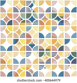 Geometric Circle pattern. Geometric simple print. Vector repeating texture. Background vector can be used for wallpaper, cover fills, web page background, surface textures. Vector linen texture.