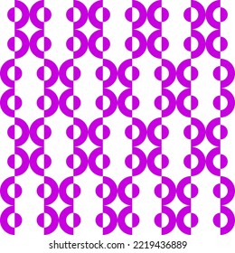 geometric circle pattern.Circles and semicircles on white background.Purple geometric abstract vector.Simple half circle seamless pattern.Wrapping paper.Fabric pattern.illustration tile.