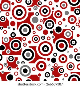 Geometric circle pattern,seamless in vector.