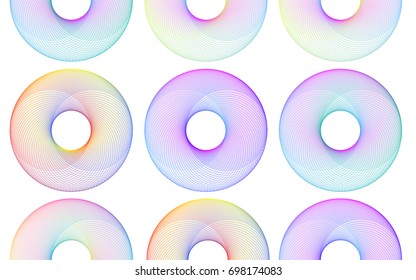 Geometric circle psychedelic pattern