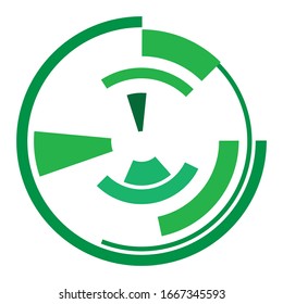 Geometric circle. Sci-fi, high-tech UI circular element