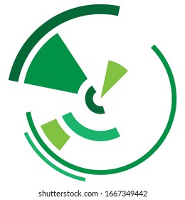 Geometric circle. Sci-fi, high-tech UI circular element