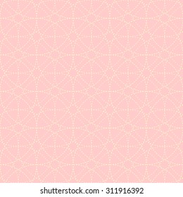 Geometric circle seamless pattern. Vector illustration. Abstract background.