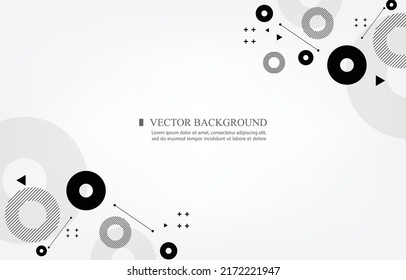 Geometric circle shape abstract white background