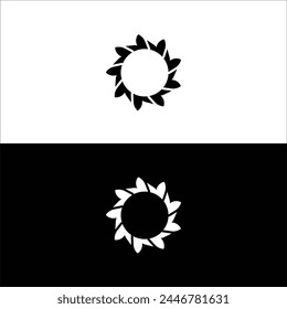 geometric circle shapes, borders, frames, logos. Line and silhouette design