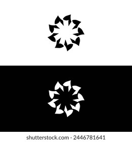 geometric circle shapes, borders, frames, logos. Line and silhouette design