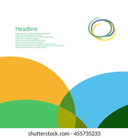  Geometric circle shapes design  abstract background. Vector illustration.