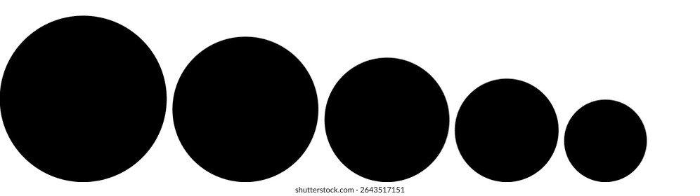 Geometric Circle Size Progression Vector Set