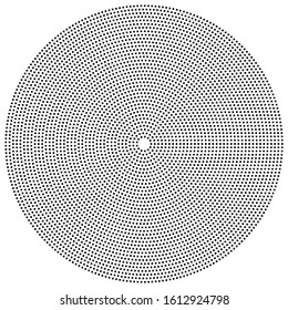 geometric circle of squares, rectangles. angular spiral,vortex abstract geometry design element. concentric squares half tone pattern. circular halftone.radial circles, rings design