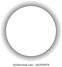 geometric circle of squares, rectangles. angular spiral,vortex abstract geometry design element. concentric squares half tone pattern. circular halftone.radial circles, rings design